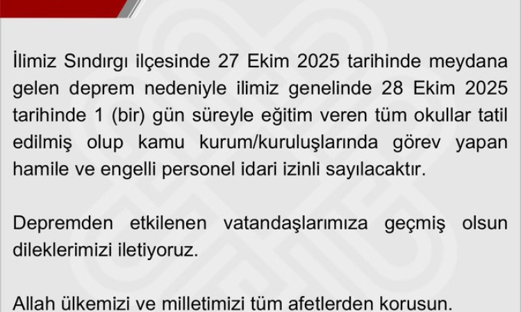 Balıkesir’de Deprem: Okullar 1 Gün Tatil Edildi!