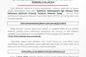 Elektronik Ticari Defter için Son Tarih 2026!