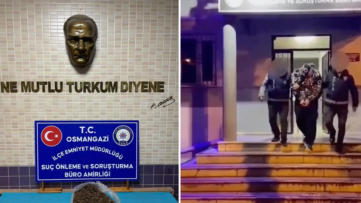 Bursa’da Uyuşturucu Operasyonu: 1.2 Kg Esrar Ele Geçirildi