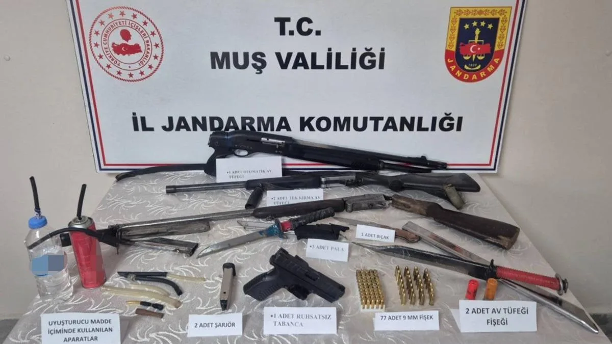 Muş’ta Silah ve Uyuşturucu Operasyonu Yapıldı!