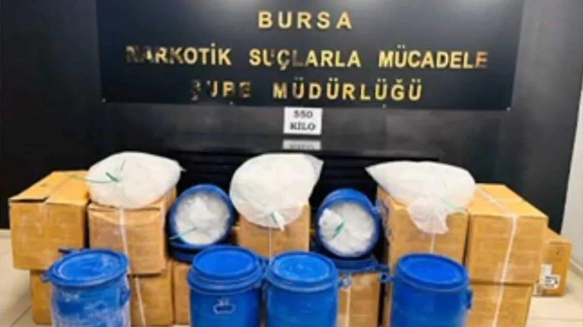 Bursa’da Uyuşturucu Operasyonu: 728 Kilo Ele Geçirildi