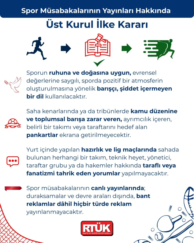 RTÜK’ten Spor Yayınlarına Yeni Etik Düzenlemeler