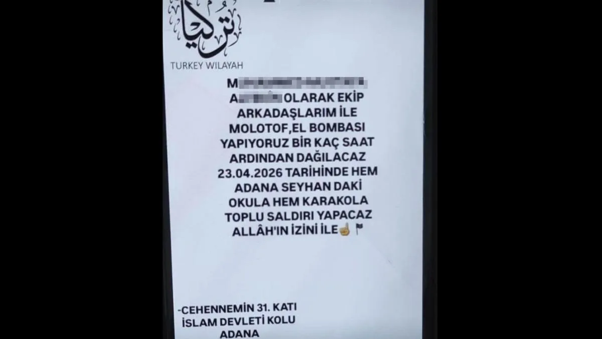 Adana’da Sosyal Medya Saldırı Tehdidi: Gözaltı!