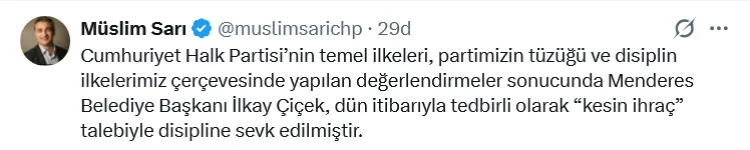 CHP’den İlkay Çiçek’e Kesin İhraç Talebi!