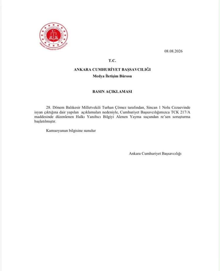 Turhan Çömez’e Cezaevi İsyanı Soruşturması!