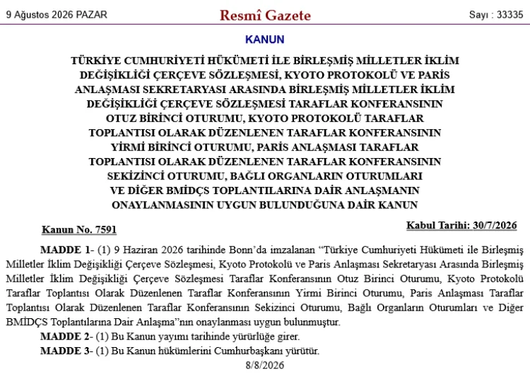 Türkiye, COP31’e Ev Sahipliği İçin Anlaşma Sağladı